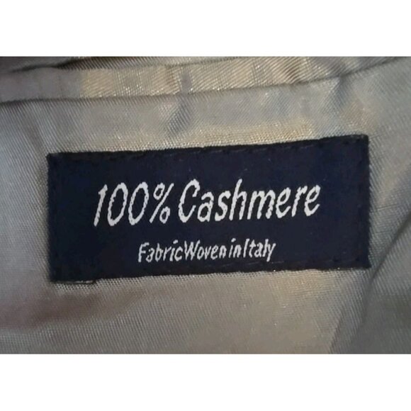 Andrew Fezza Men's 100% Cashmere Sport Jacket Coat Blazer Flannel Soft Size 43R - Picture 6 of 9